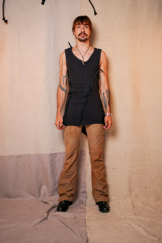 Macon | Woven Tank | Abyss