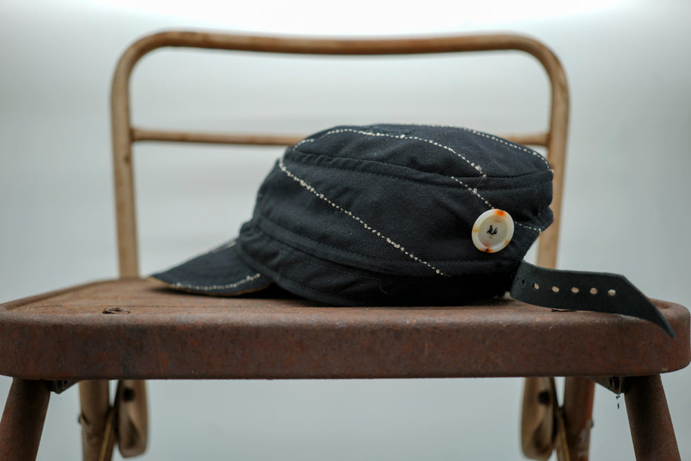 Alex | Hat | Black Pinstripe