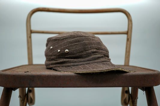 Alex | Hat | Brown Pinstripe