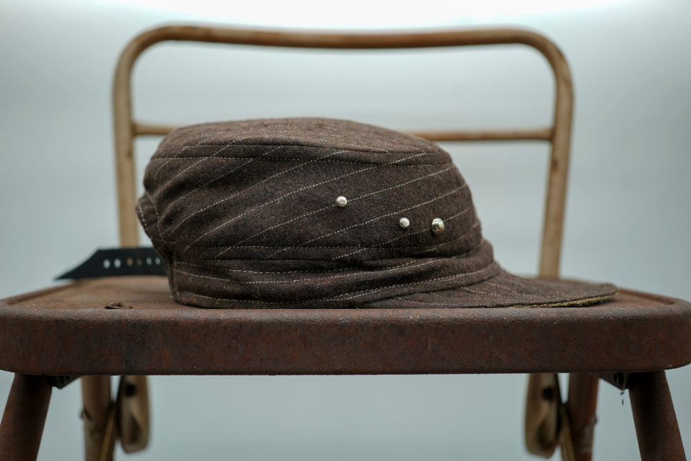 Alex | Hat | Brown Pinstripe